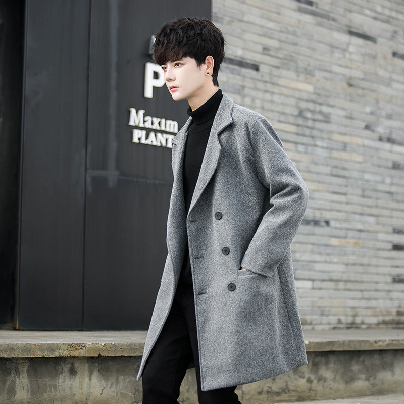 Men’s Tailored Wool-Blend Overcoat