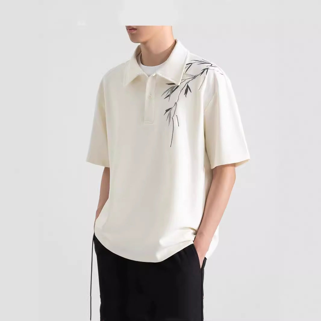 Bamboo Embroidery Polo Shirt