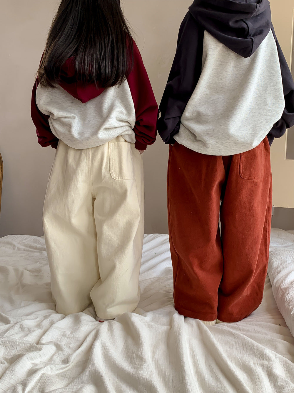 Kids' Solid Straight-Leg Casual Pants