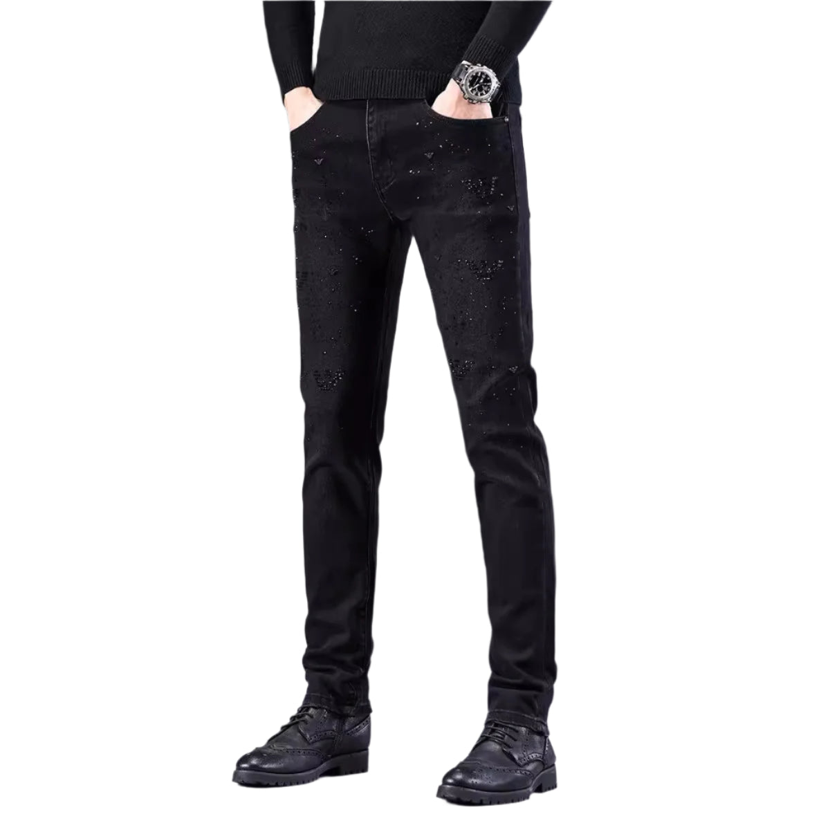 Slim-Fit Denim Trousers