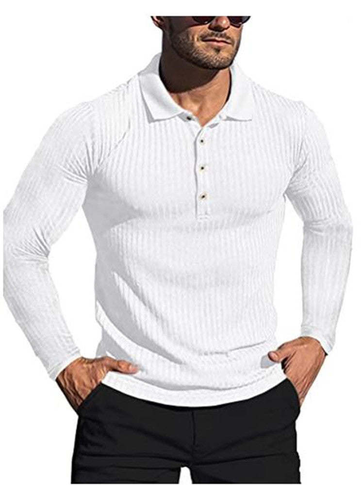 Men's Ribbed Knit Polo