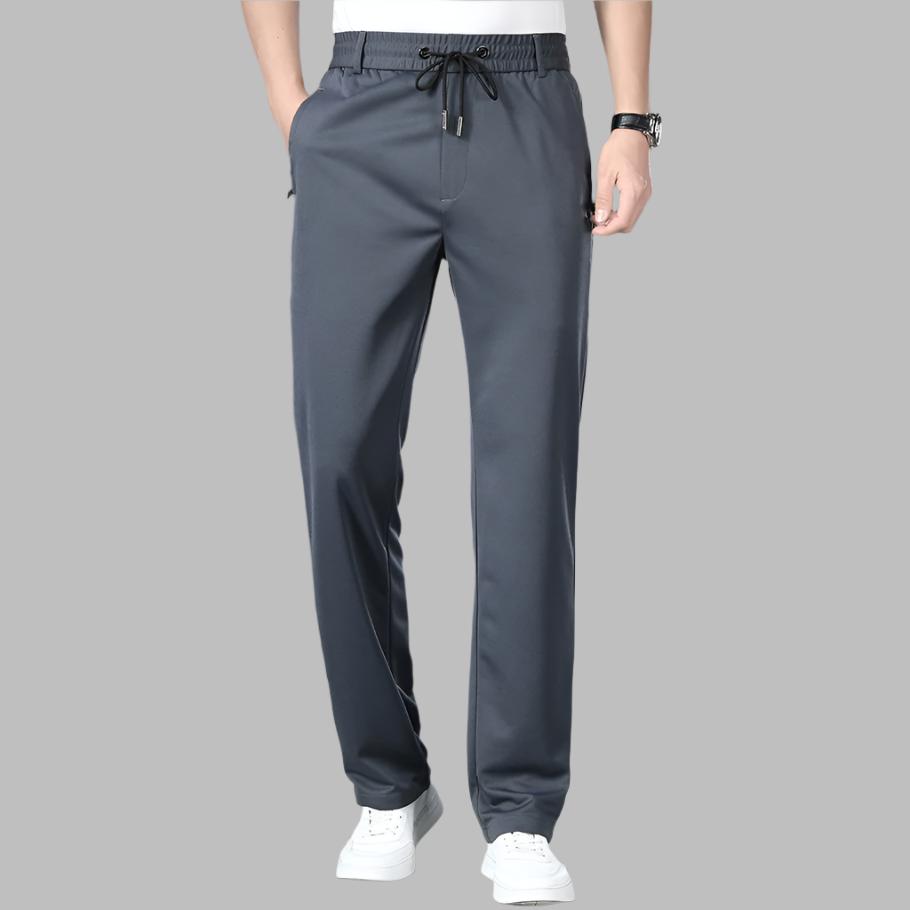 Elastic Waist Loose Straight Leg Pants