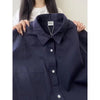 Cotton pocket shirt navy blue