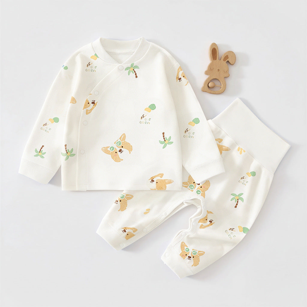 Cotton Baby High-Waist Thermal Set
