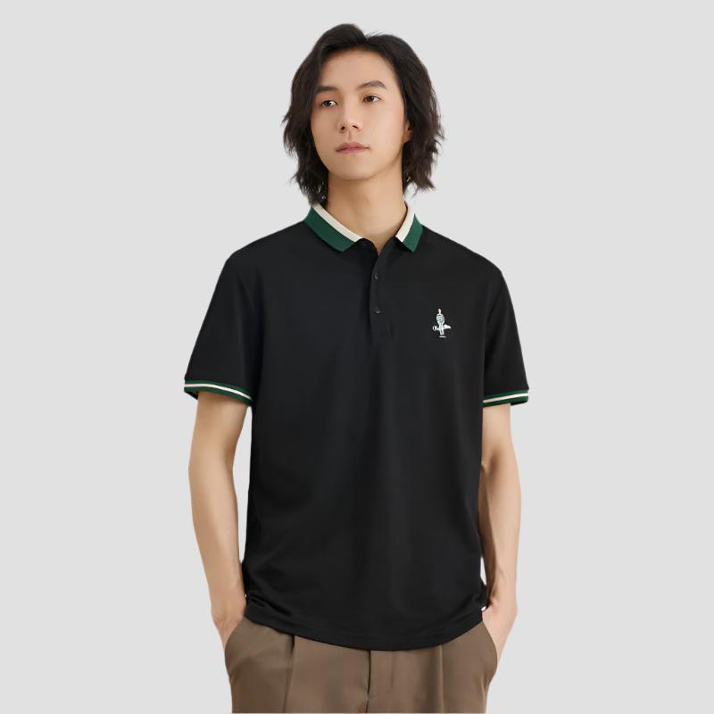 Striped Piqué Cotton Polo