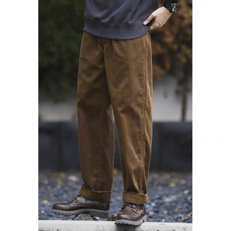 Pleated Corduroy Trousers