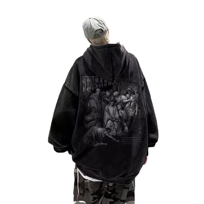 Oversized Print Hoodie