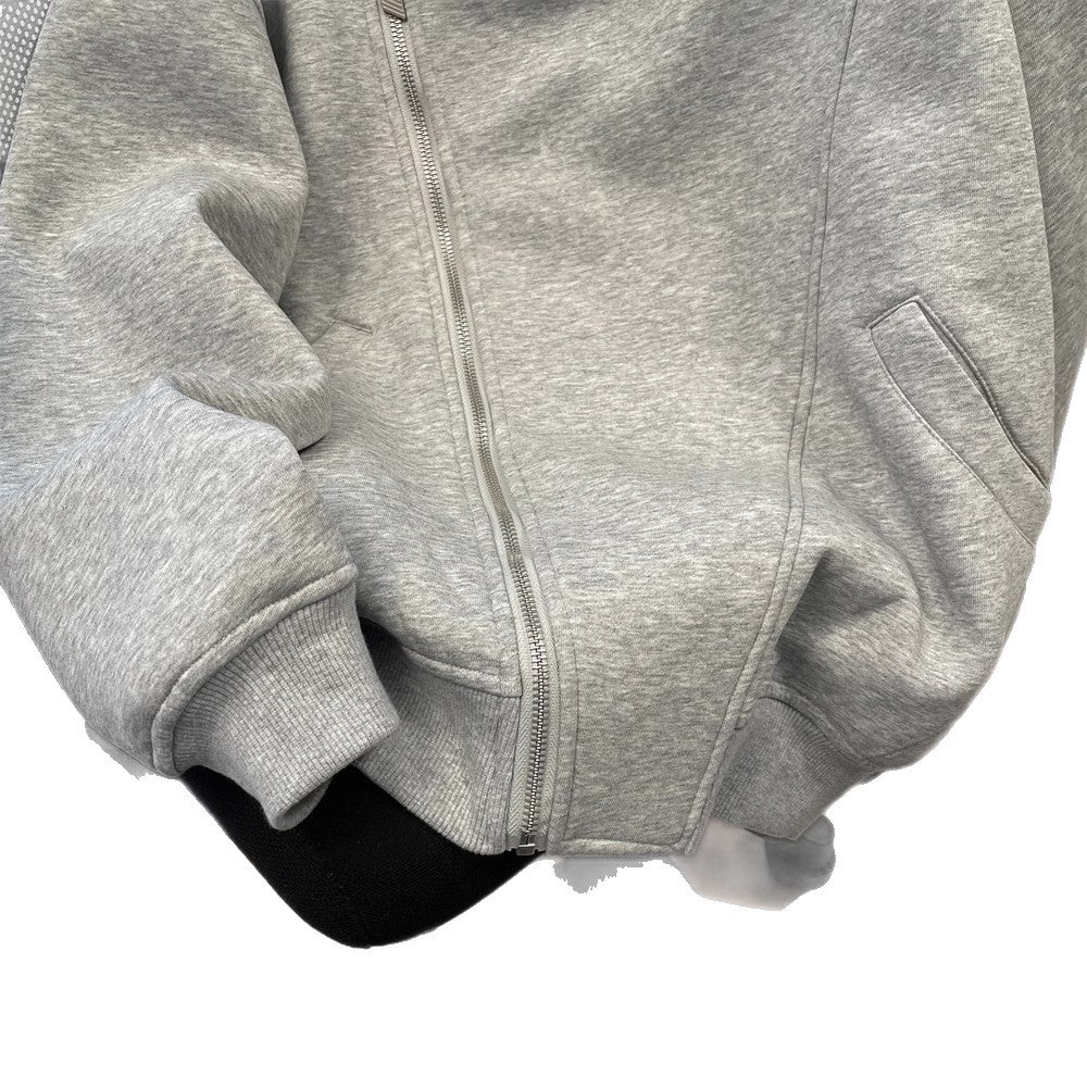 High-Street Irregular Zippered Hoodie