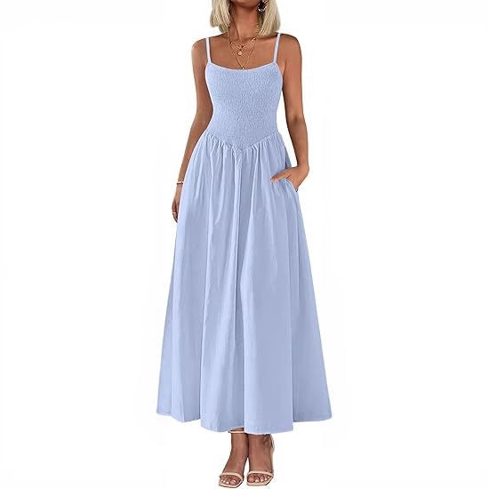 Strap Maxi Dress with Pockets
