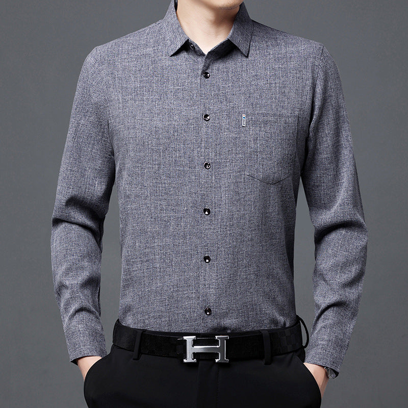 Men's Long-Sleeved Business Casual Shirt