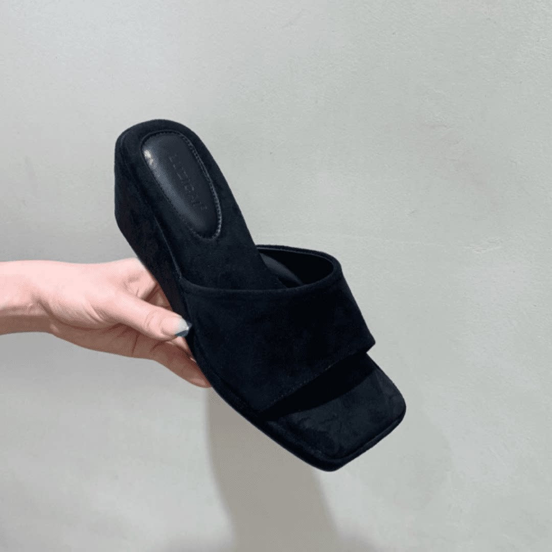 Open-Toe Wedge Slides