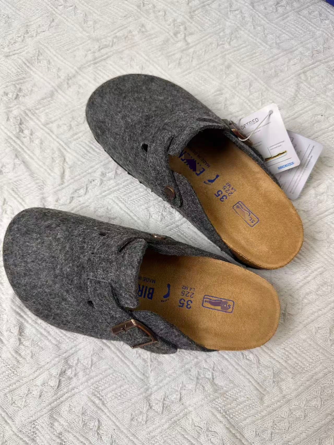 Birkenstock Leather Half-Slippers
