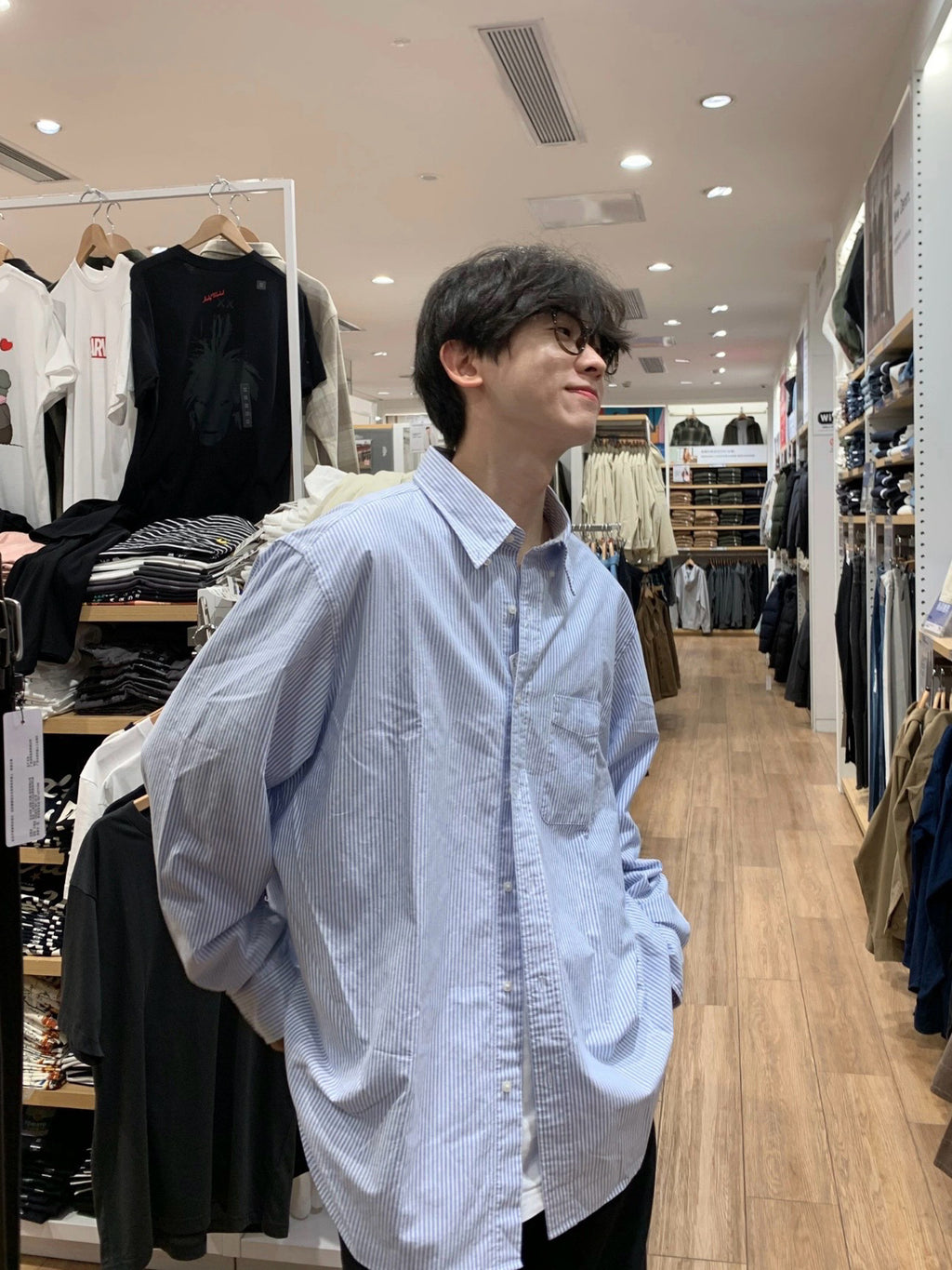 Pinstripe Long-Sleeve Shirt