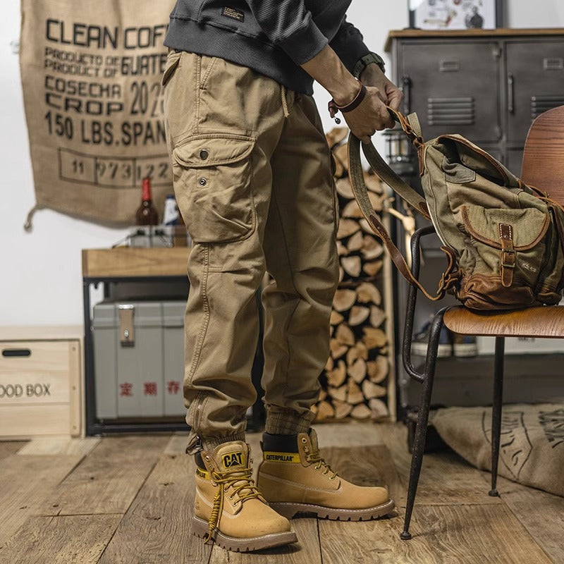 Durable Slim-Fit Cargo Work Trousers