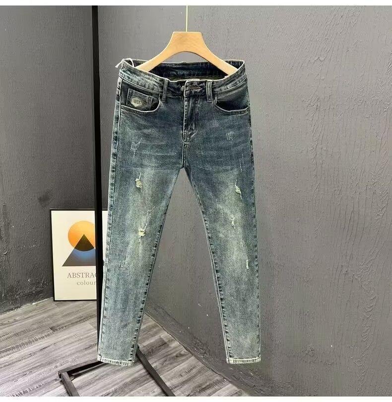 Slim-Fit Distressed Jeans