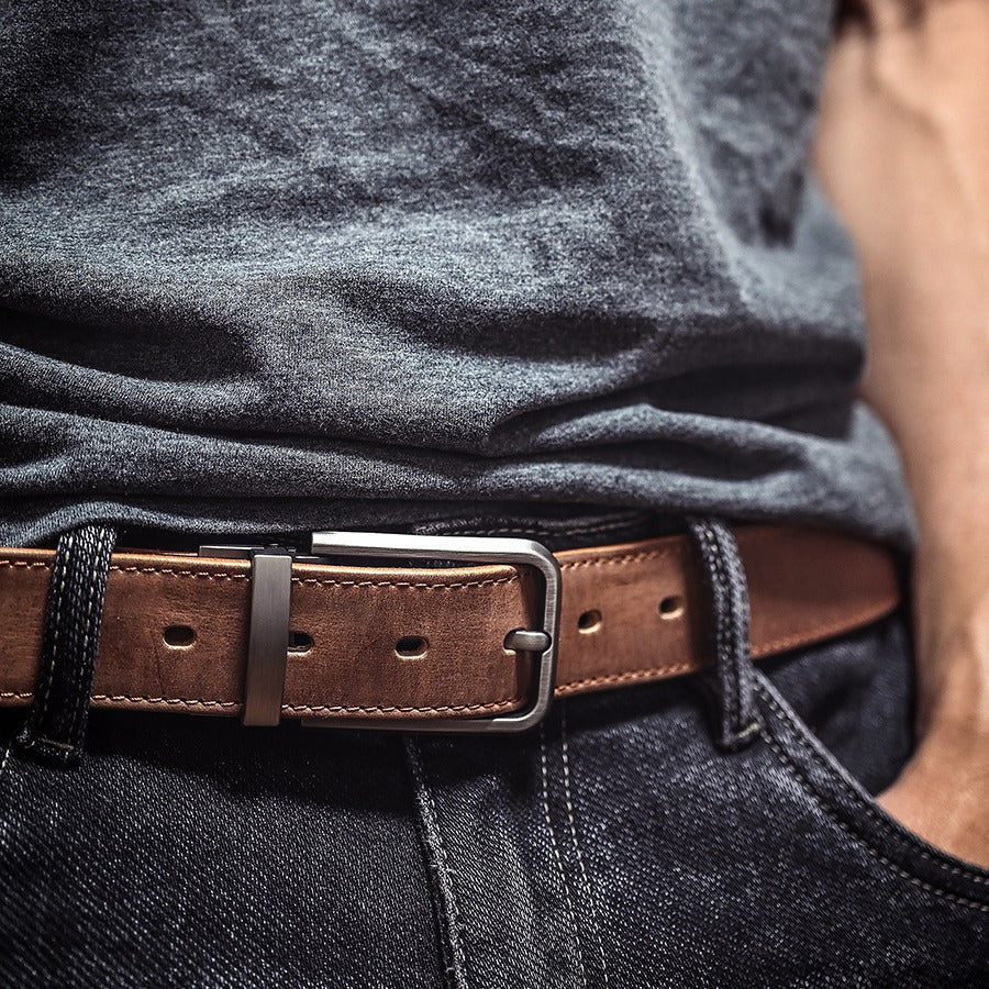 Classic Leather Pin Buckle Belt