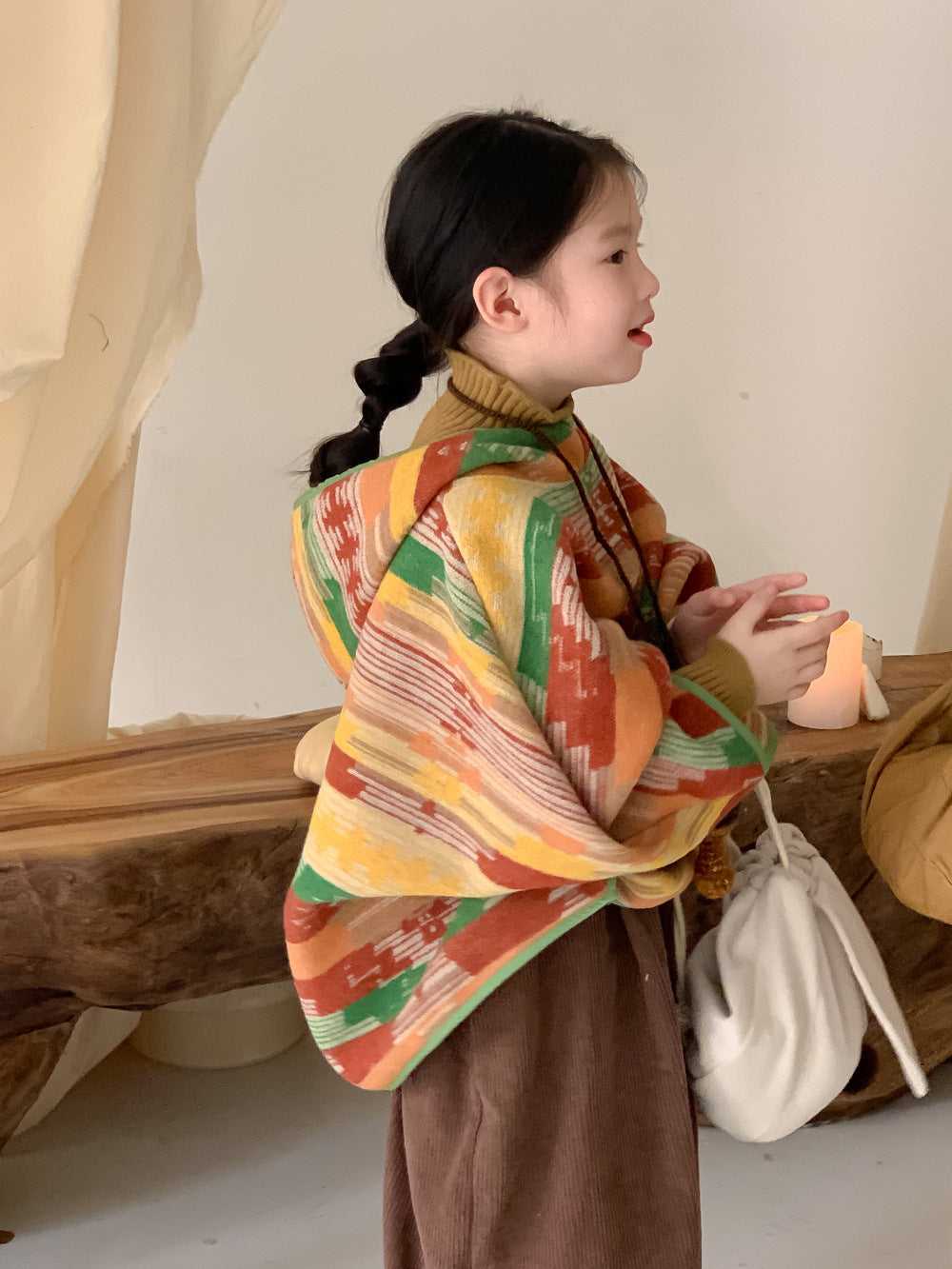 Kids' Colorful Hooded Cape