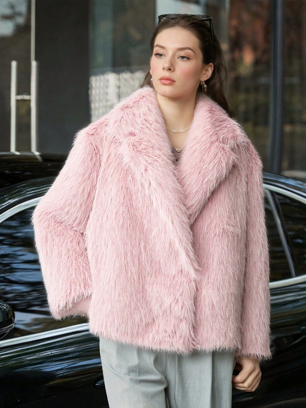 Women's Plush Faux Fur Jacket