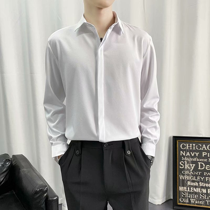 Minimalist Business Casual Long-Sleeve Shirt