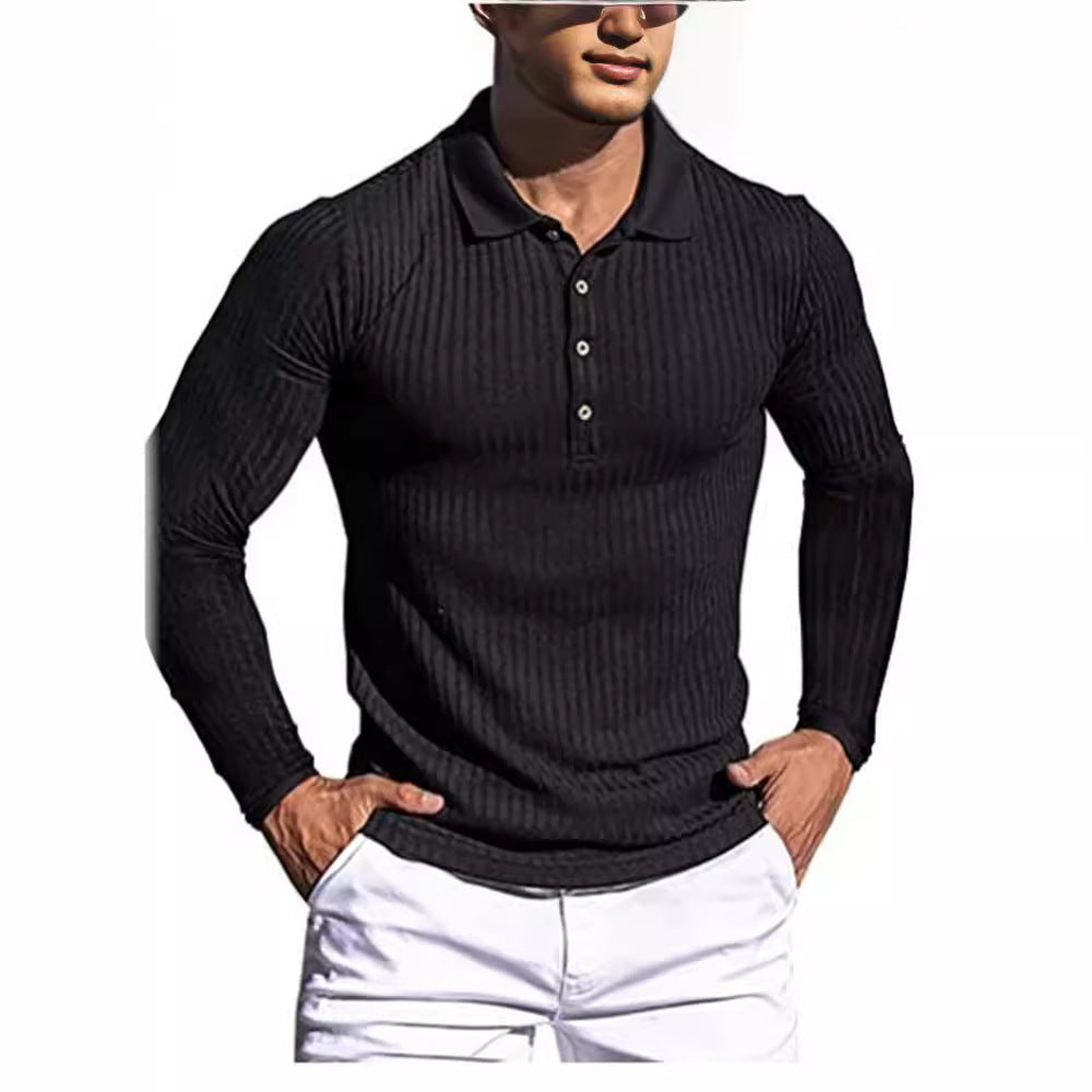 Men's Ribbed Knit Polo
