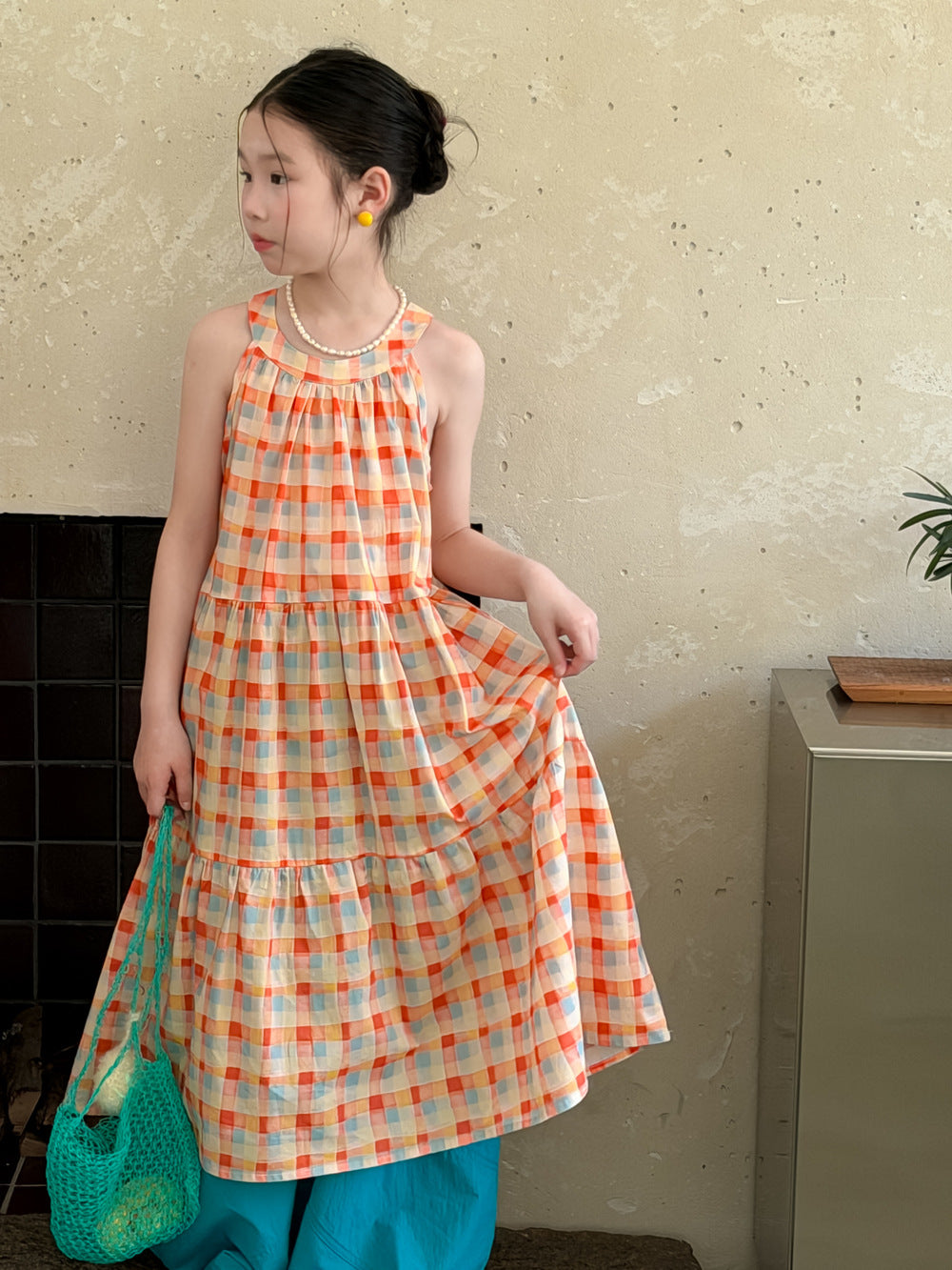 Kids' Colorful Plaid Short-Sleeve Shirt