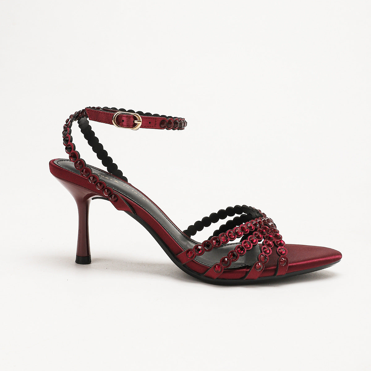 Satin Rhinestone Sandals