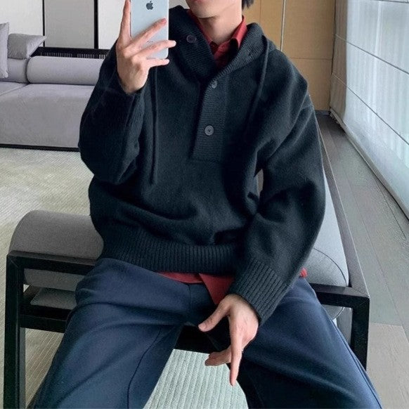 Knit Cardigan Hoodie