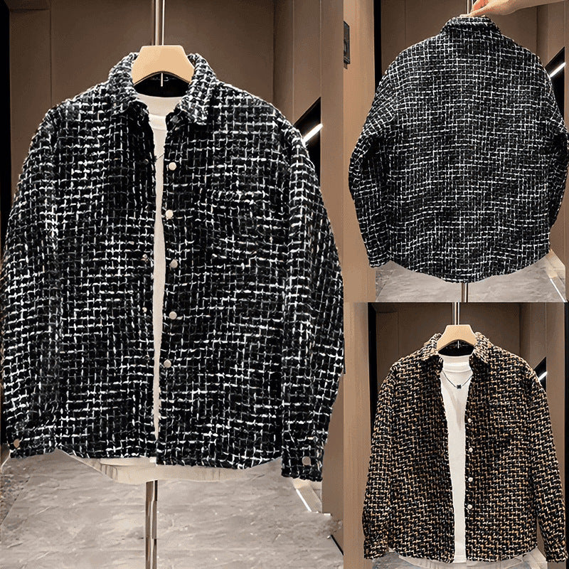 Textured Tweed Overshirt