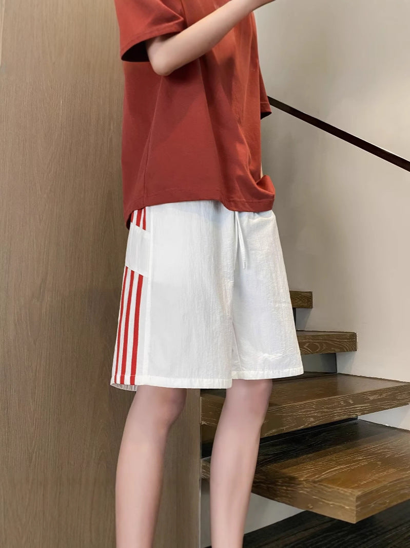 Three-Stripe Casual Shorts