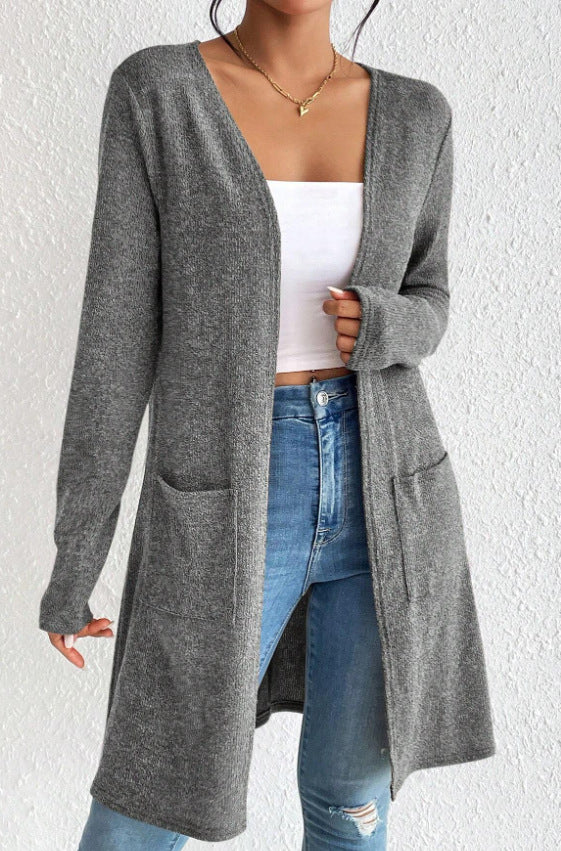 Chic Longline Pocket Cardigan