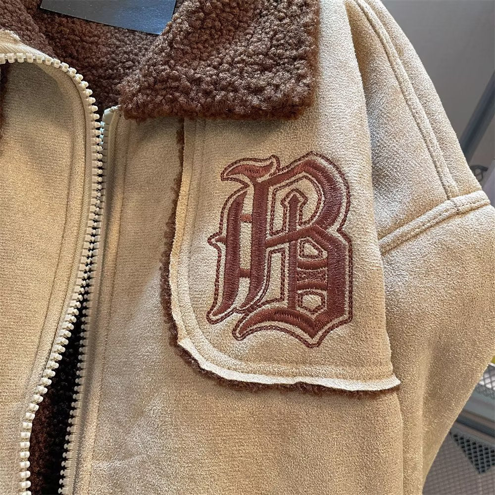 Shearling Lined Suede Jacket