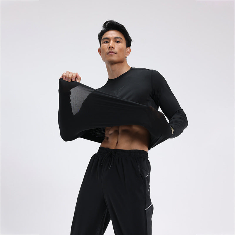 Men’s Performance Quick-Dry Long Sleeve Athletic T-Shirt