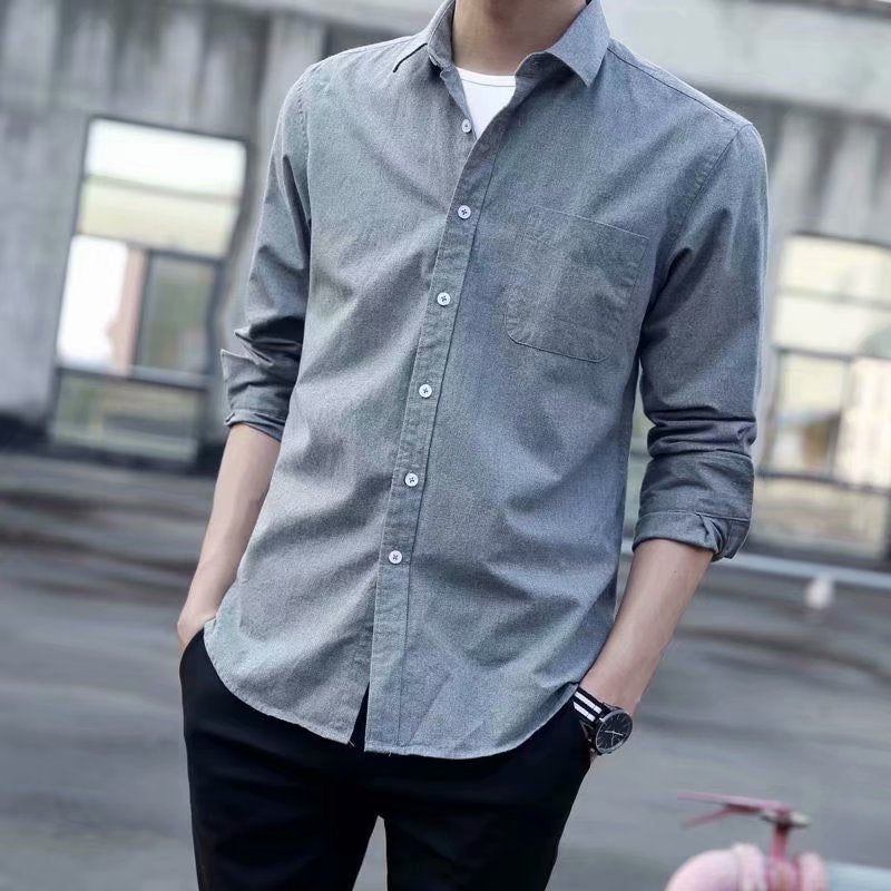 Men's Cotton Long-Sleeve Work Shirt