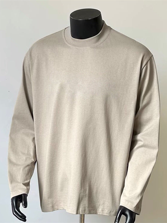 American Style Basic Mock Neck T-Shirt