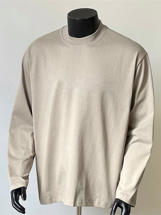 American Style Basic Mock Neck T-Shirt