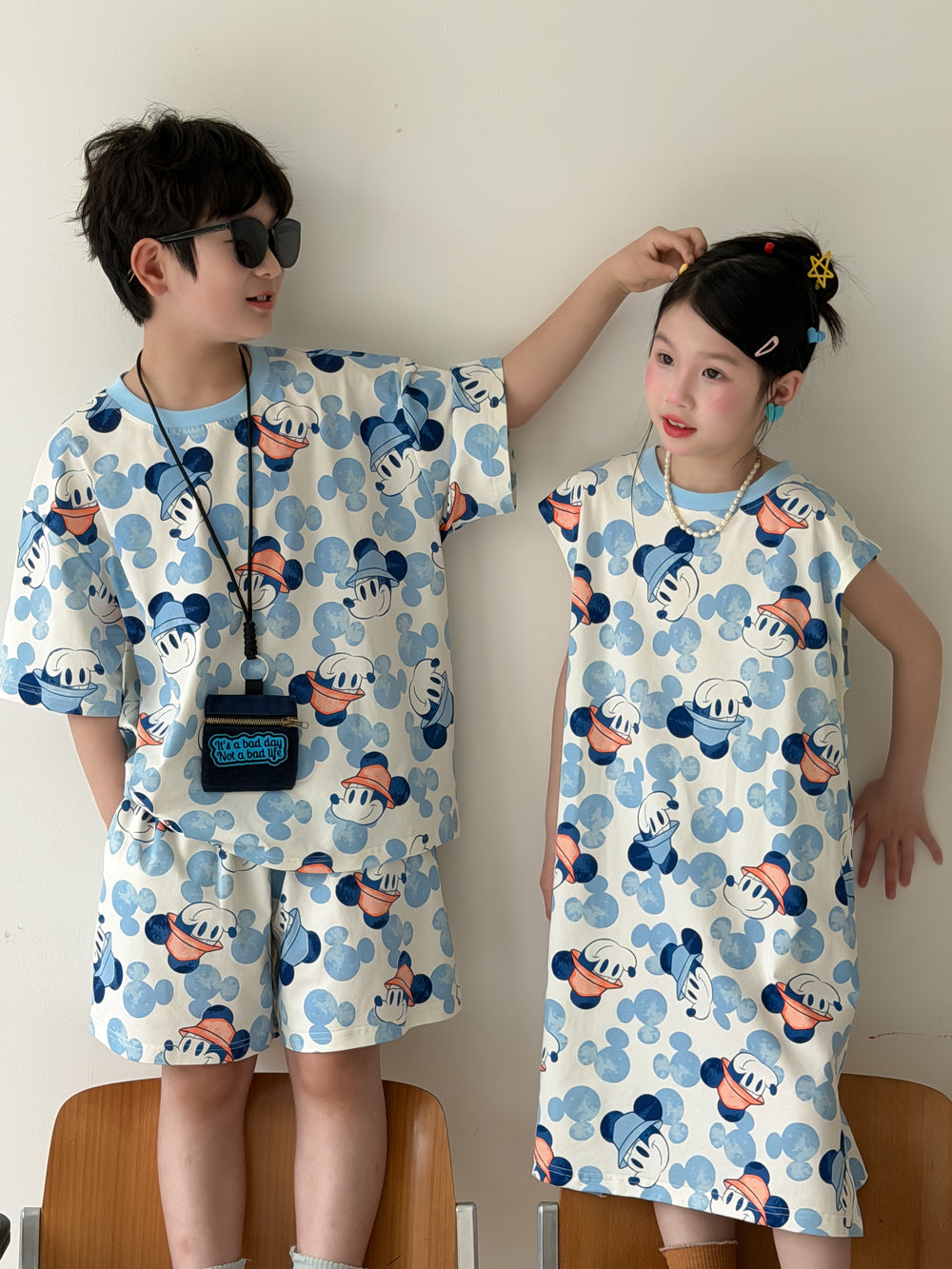 Kids' Cartoon T-Shirt and Shorts Set