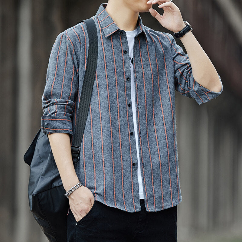 Men's Long-Sleeve Plaid Shirt