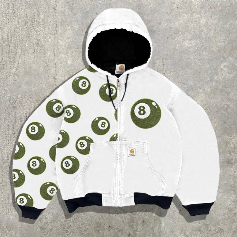 Men’s Hooded Utility Print Jacket