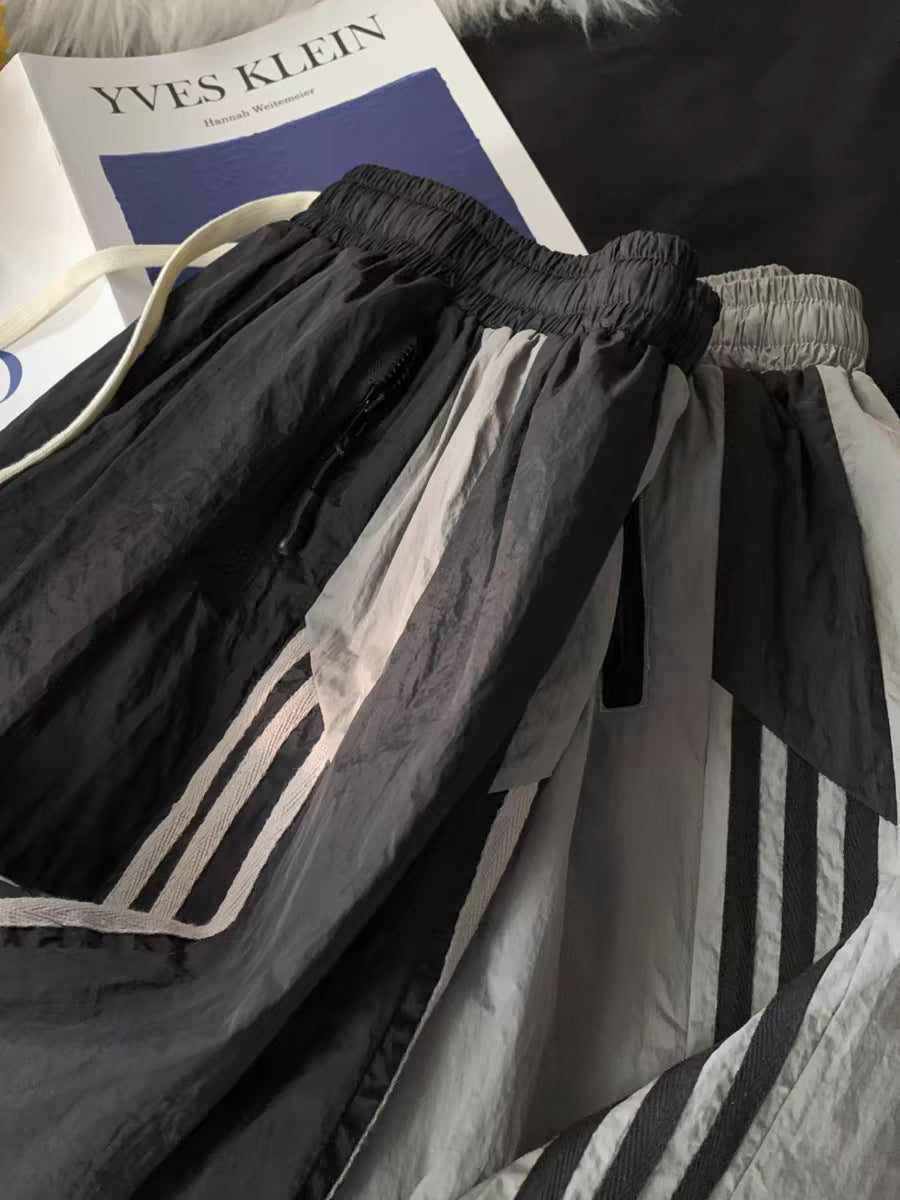 Quick-Dry Stripe Sport Shorts