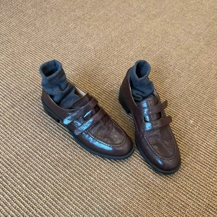 Leather Velcro Loafers
