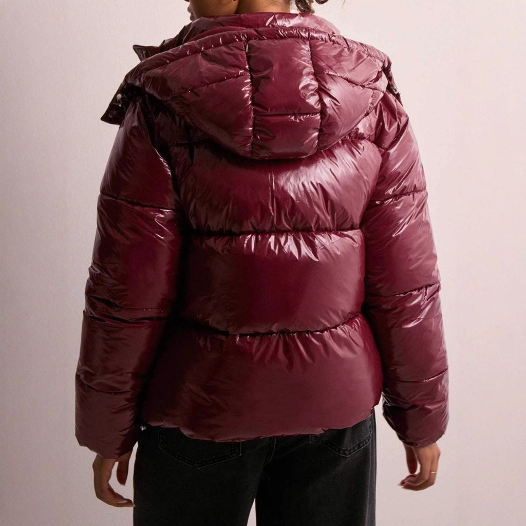 Luxe Shine Hooded Puffer