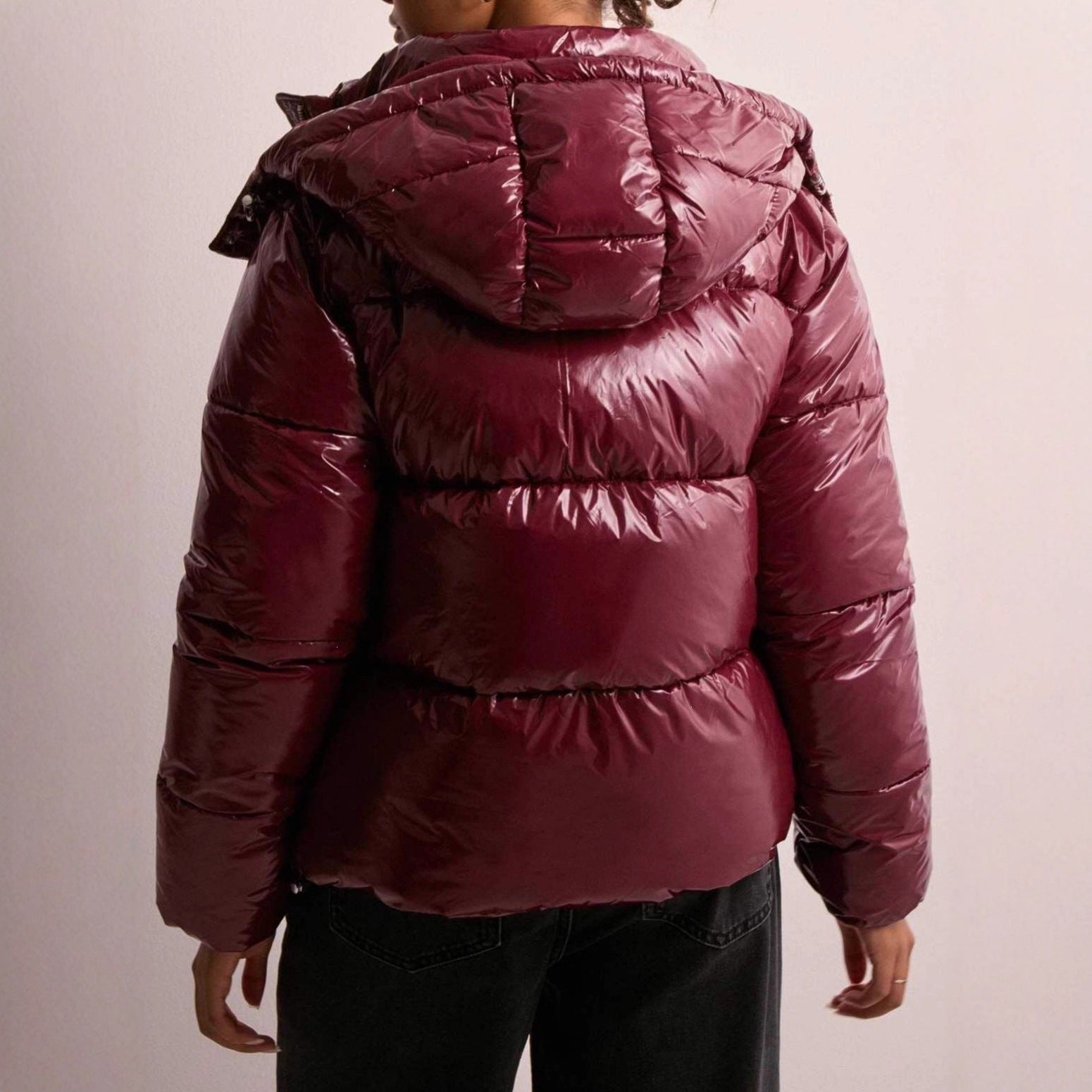 Luxe Shine Hooded Puffer