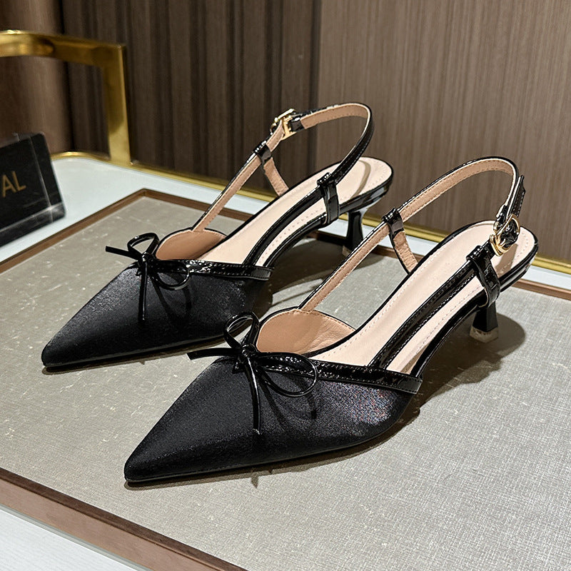 Color-Block Pointed-Toe Heels