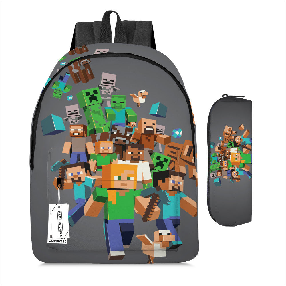 Pixel Game Backpack Set