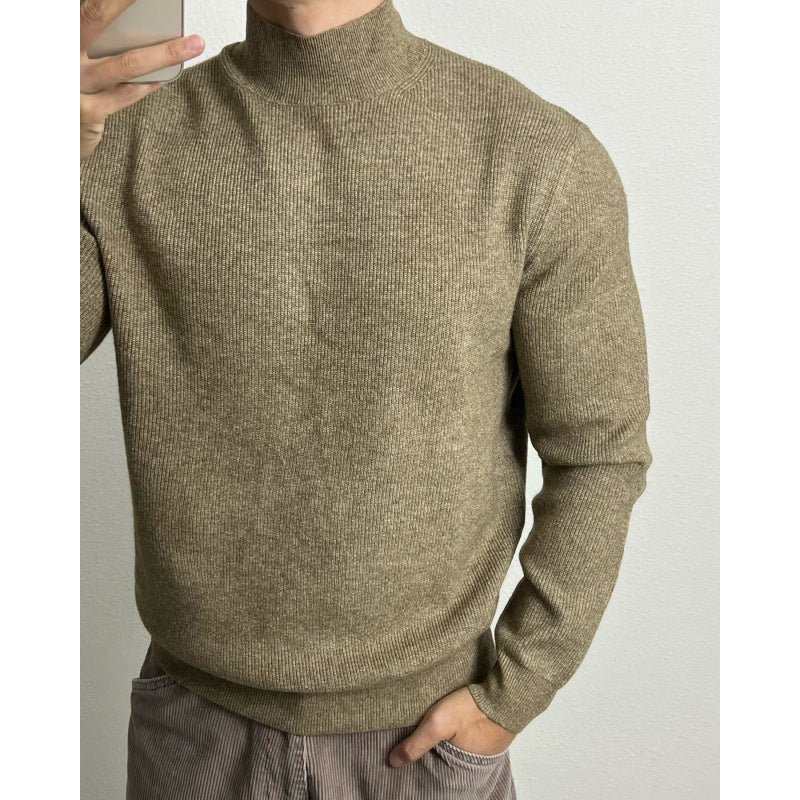 Mock Turtleneck Knit Sweater