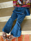 Butt Curtain Denim Flared Pants