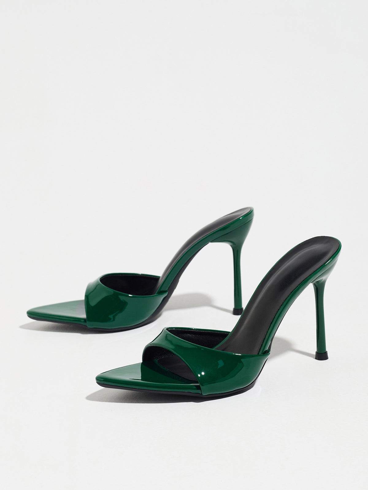 Pointed-Toe Stiletto Mule Sandals