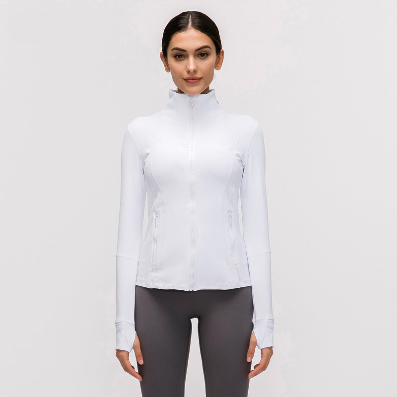 Slim-Fit Stand Collar Sports Jacket