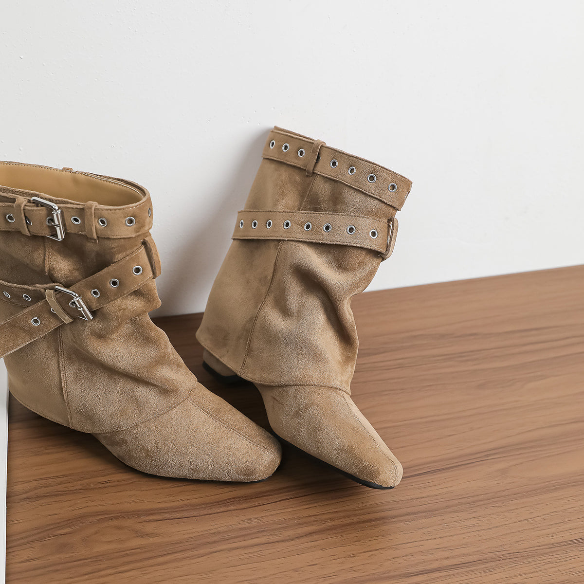 Buckle Western Mid-Calf Boots