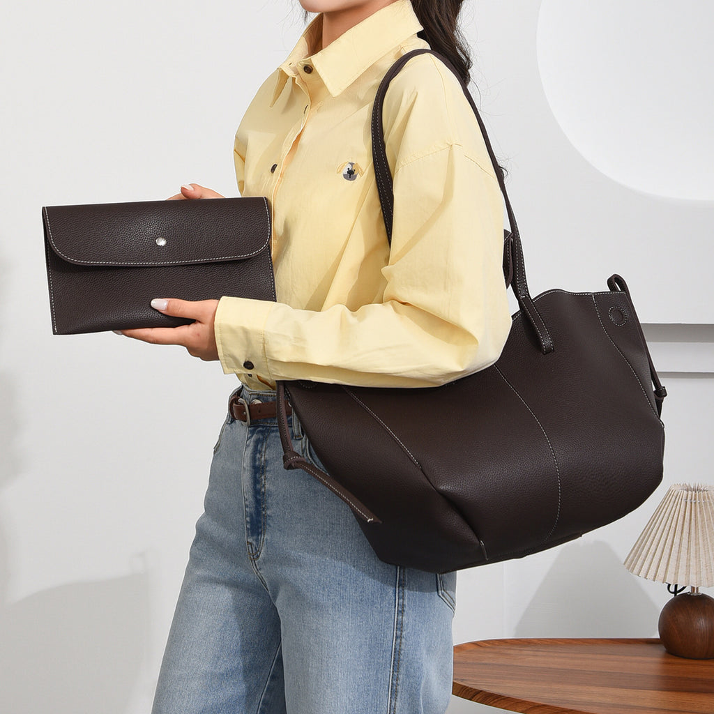 tote bag and matching clutch set